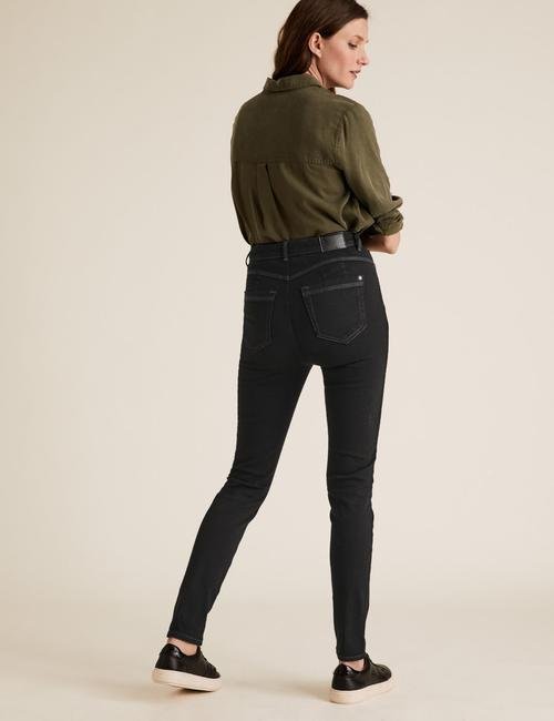 Siyah Skinny Fit Yüksek Bel Magic Jean Pantolon