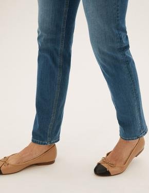 Kadın Mavi Straight Leg Magic Jean Pantolon
