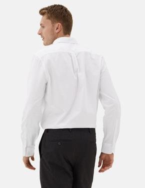 Erkek Beyaz Saf Pamuklu 2'li Regular Fit Oxford Gömlek Seti