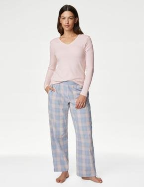 Kadın Pembe Cool Comfort™ Uzun Kollu Pijama Üstü