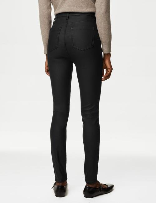 Siyah Ivy Yüksek Bel Skinny Jean Pantolon