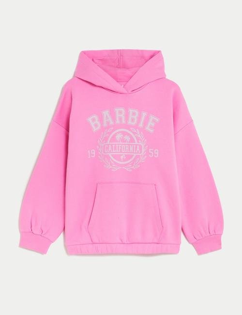 Pembe Barbie™ Kapüşonlu Sweatshirt (6-16 Yaş)