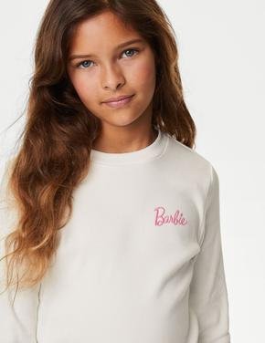 Kız Çocuk Krem Barbie™ Uzun Kollu T-Shirt (5-16 Yaş)