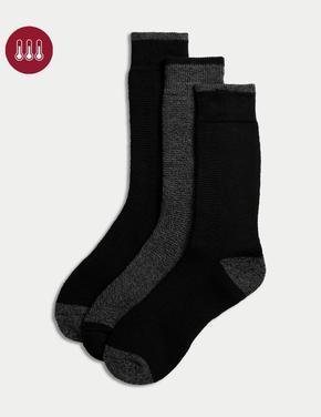 Erkek Siyah 3'lü Heatgen™ Termal Çorap Seti