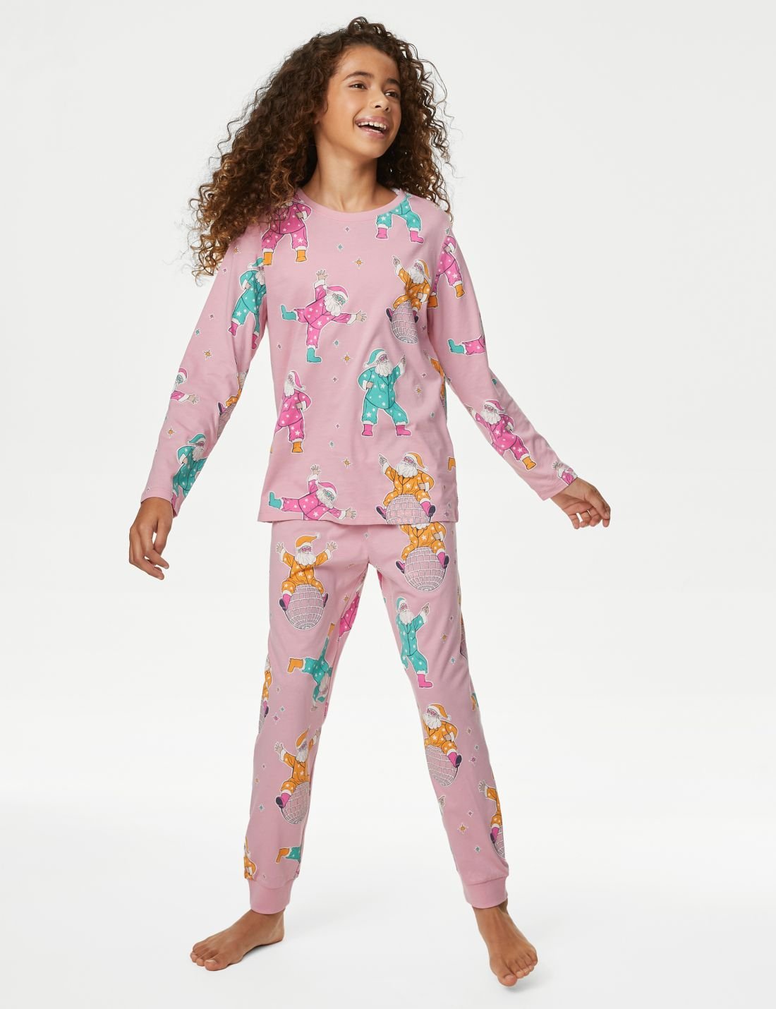 Saf Pamuklu Yılbaşı Temalı Pijama Takımı (1-16 Yaş)