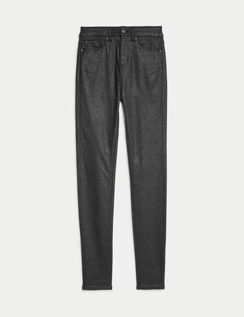 Siyah Ivy Yüksek Bel Skinny Fit Jean Pantolon