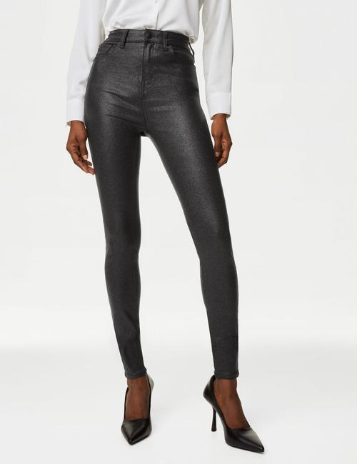 Siyah Ivy Yüksek Bel Skinny Fit Jean Pantolon