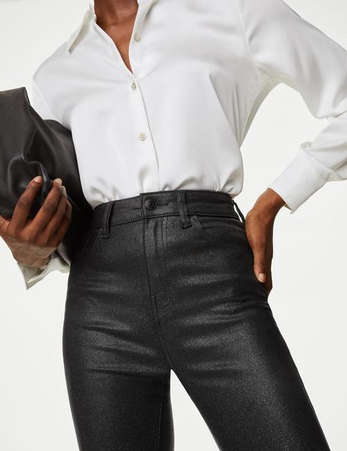 Siyah Ivy Yüksek Bel Skinny Fit Jean Pantolon