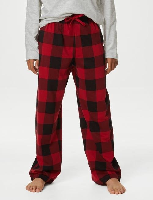 Gri Yılbaşı Temalı Uzun Kollu Pijama Takımı (1-16 Yaş)
