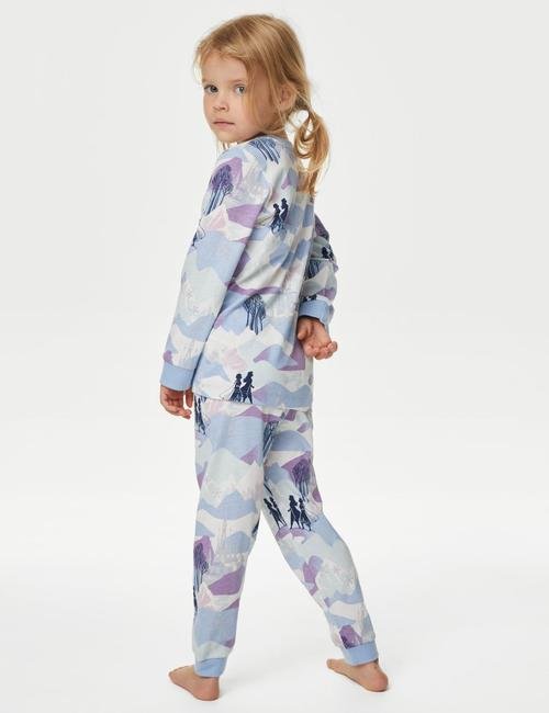 Mavi Saf Pamuklu Disney Frozen™ Pijama Takımı (1-8 Yaş)