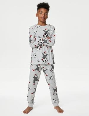 Yılbaşı Temalı Uzun Kollu Pijama Takımı (1-16 Yaş)