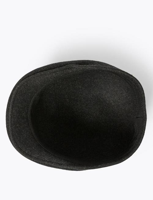 Gri Regular Fit Yün Şapka
