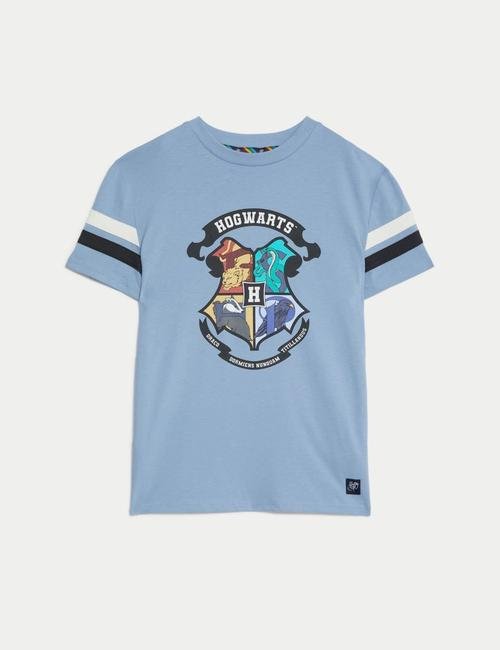 Mavi Saf Pamuklu Harry Potter™ T-Shirt (6-16 Yaş)