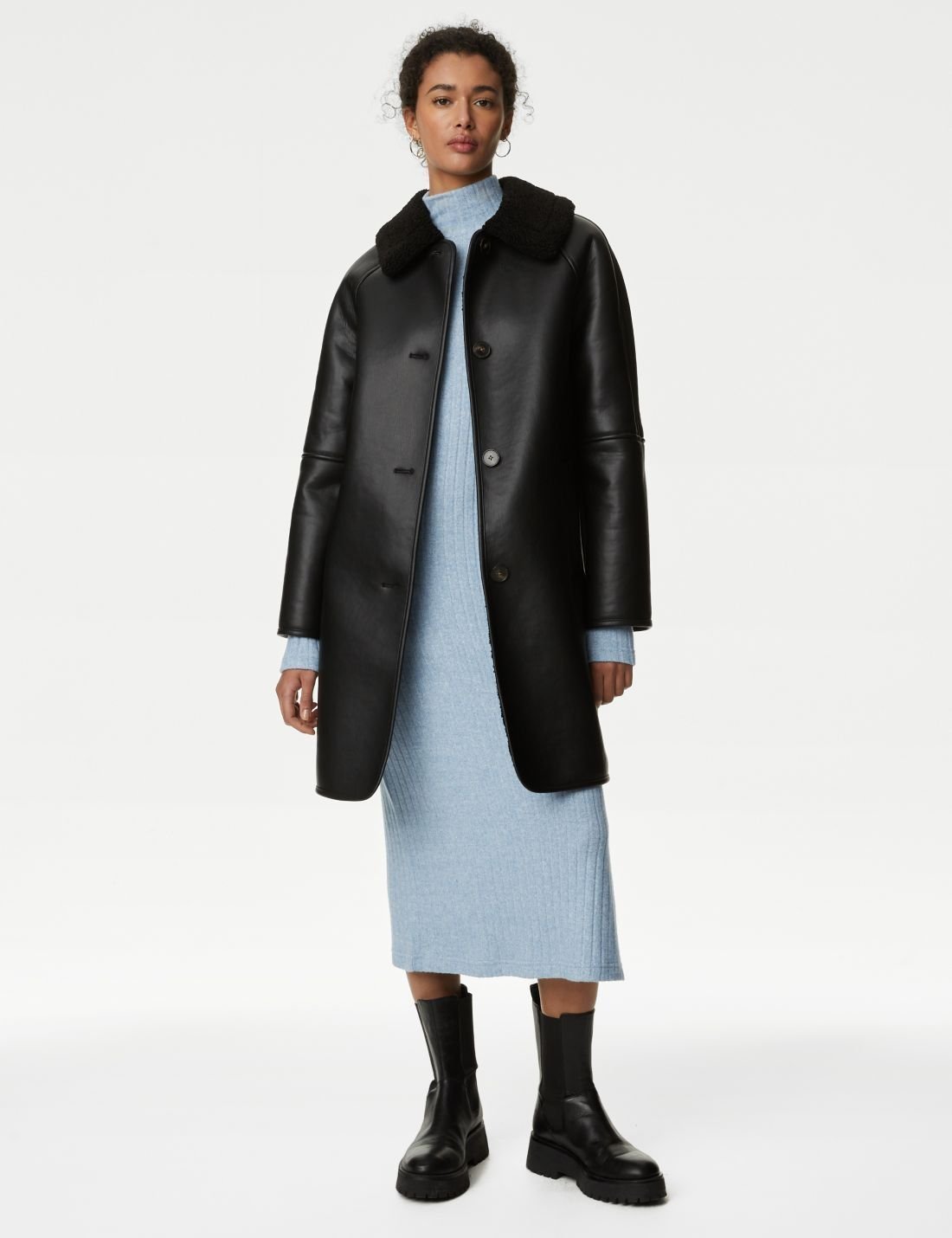 Regular Fit Midi Triko Elbise