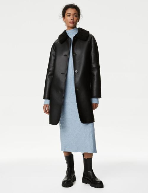 Gri Mavi Regular Fit Midi Triko Elbise