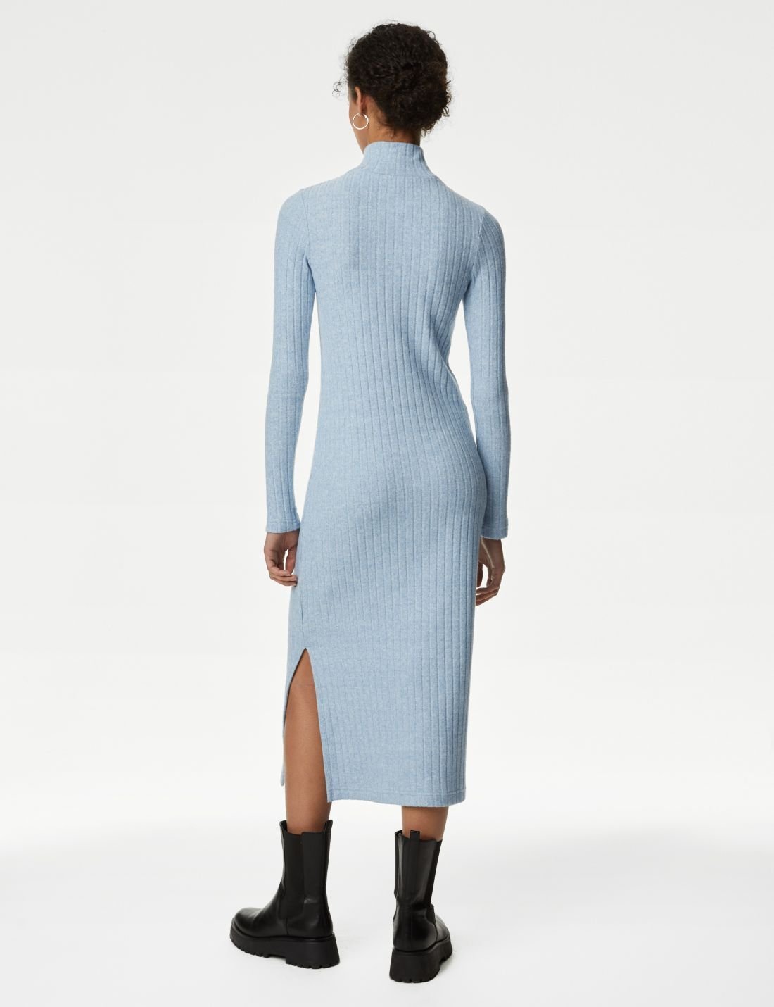 Regular Fit Midi Triko Elbise