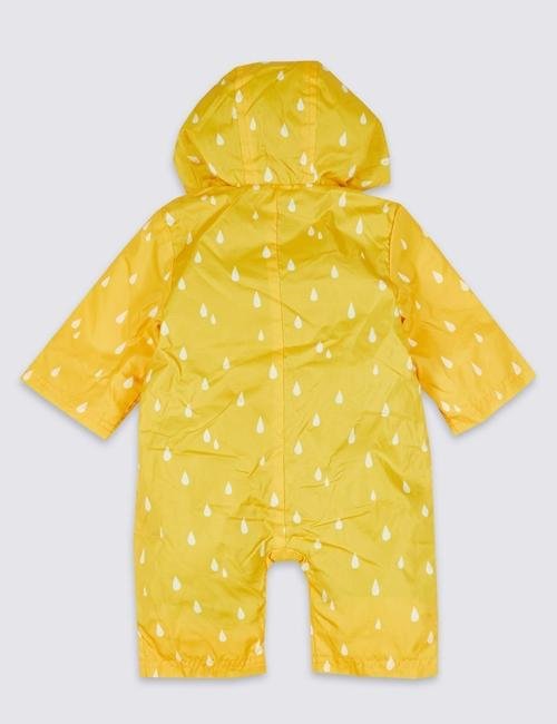 Sarı Stormwear™ Kapüşonlu Yağmurluk (0-3 Yaş)