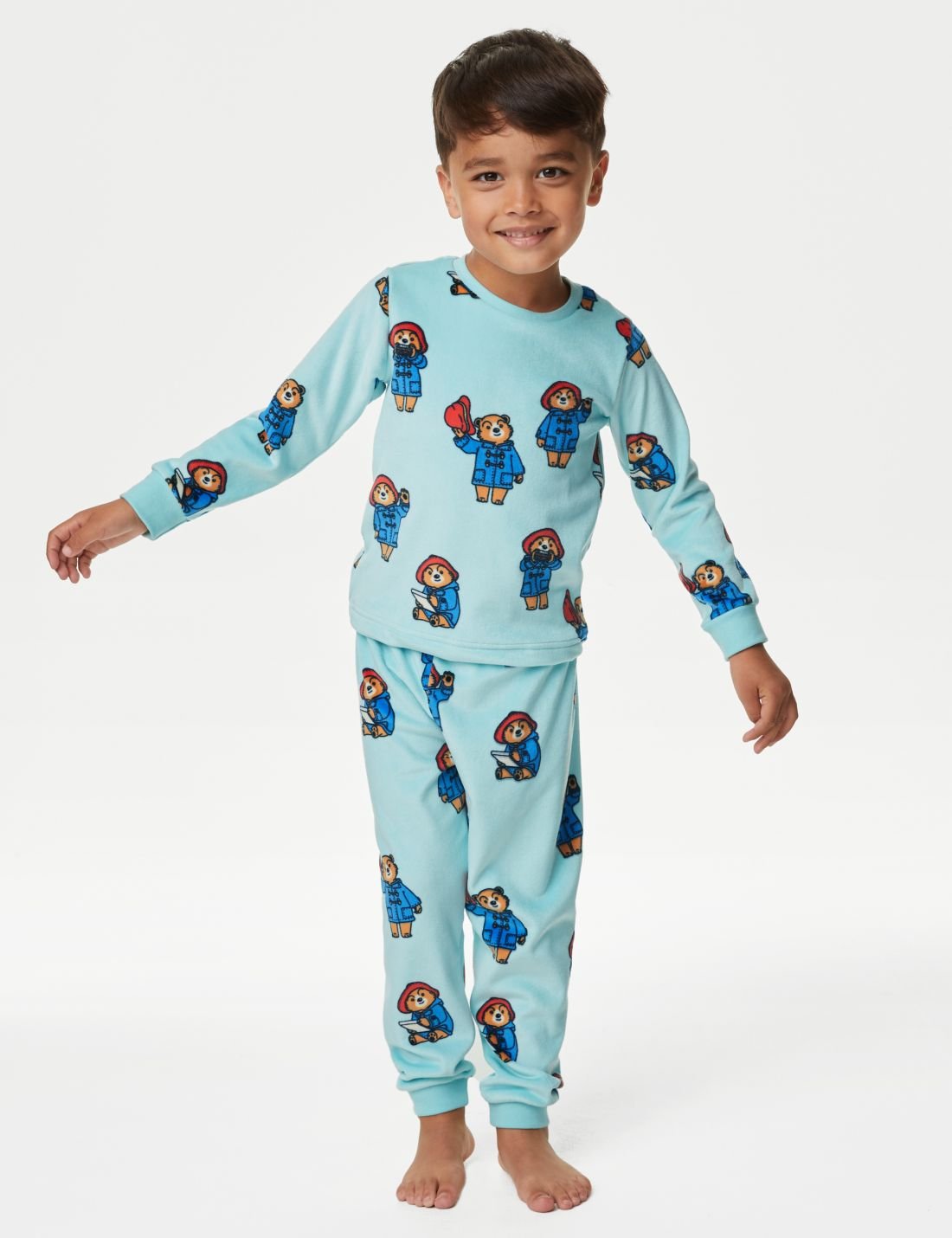 Paddington™ Uzun Kollu Kadife Pijama Takımı (1-7 Yaş)