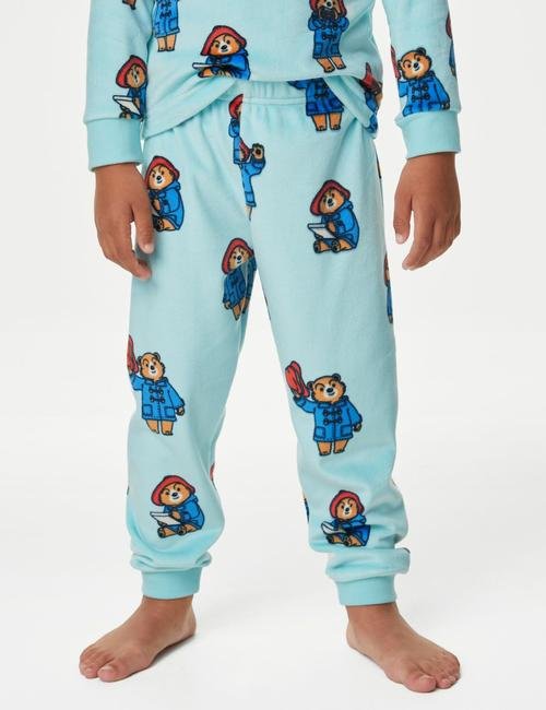 Mavi Paddington™ Uzun Kollu Kadife Pijama Takımı (1-7 Yaş)
