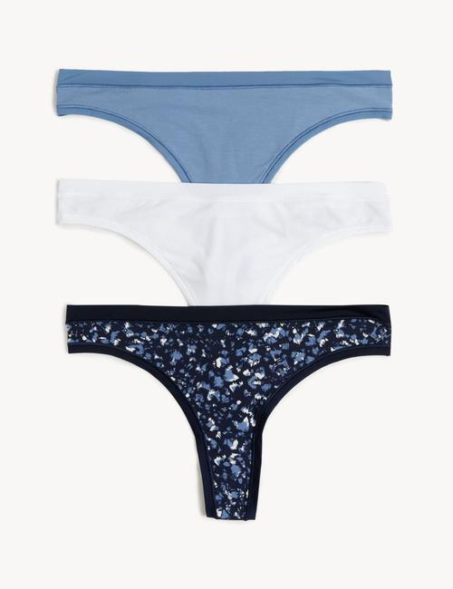 Gri 3'lü Flexifit™ Tanga Külot Seti