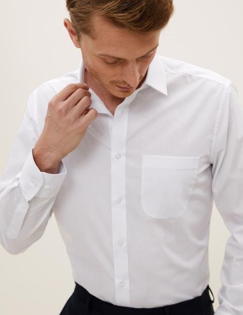 Beyaz 3'lü Tailored Fit Gömlek Seti