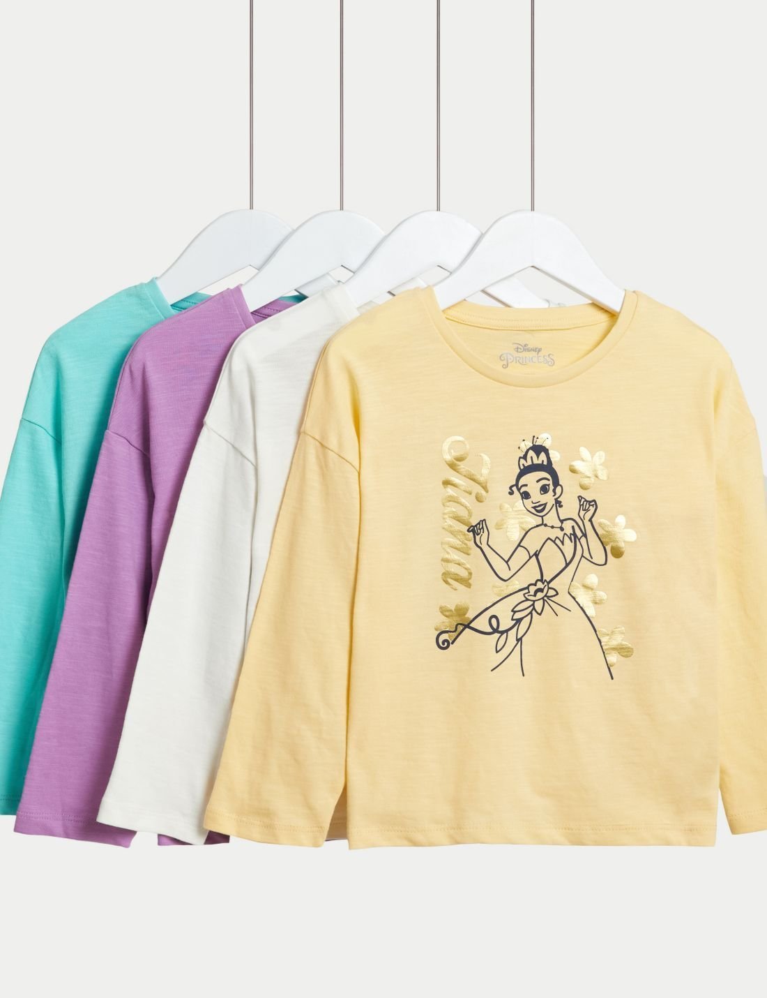 Saf Pamuklu 4'lü Disney Princess™ T-Shirt (2-7 Yaş)