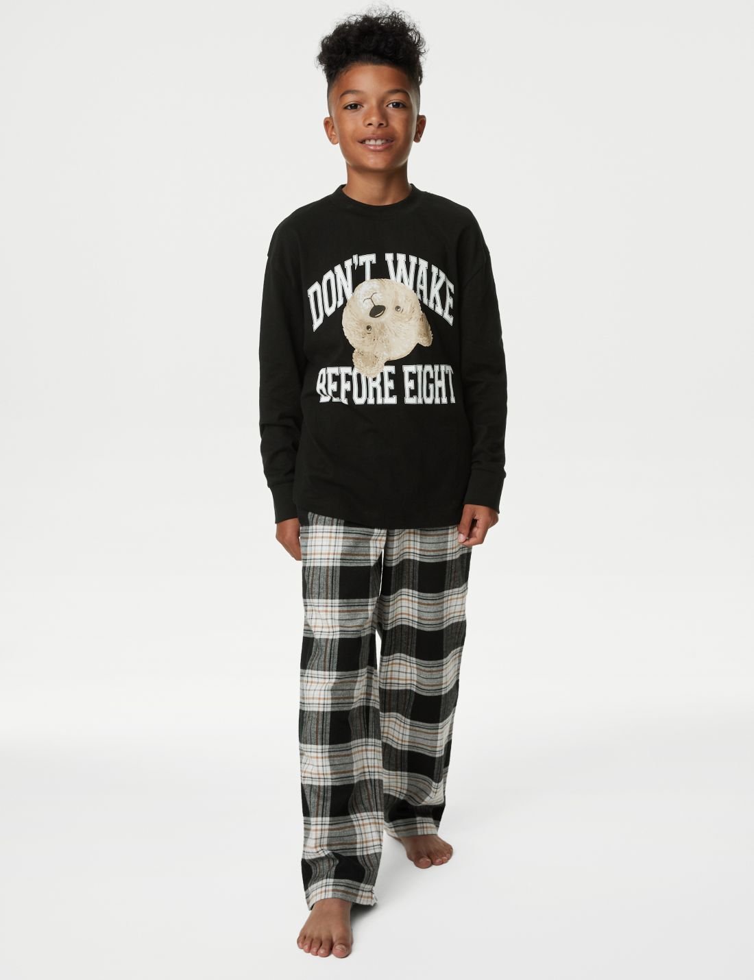 Saf Pamuklu Spencer Bear™ Pijama Takımı (6-16 Yaş)