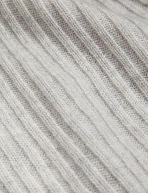 Gri Melanj Regular Fit Yumuşak Dokulu Yün Hırka