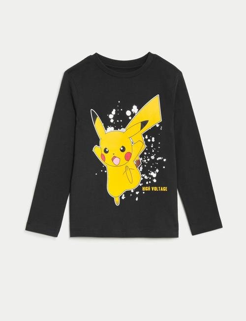 Gri Saf Pamuklu Pokémon™ T-Shirt (2-7 Yaş)