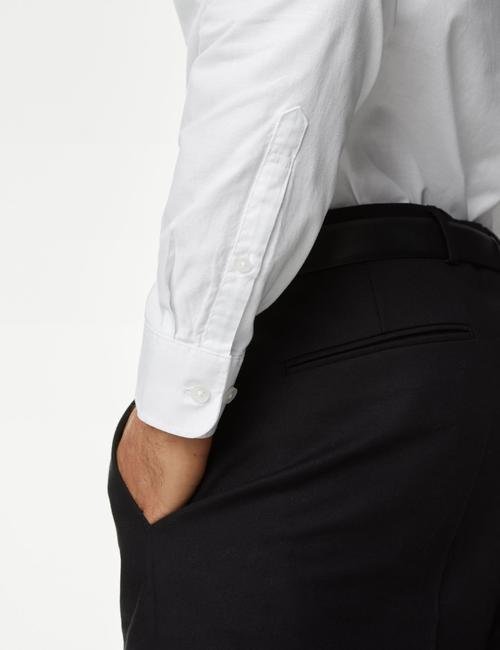 Beyaz Regular Fit Uzun Kollu Oxford Gömlek