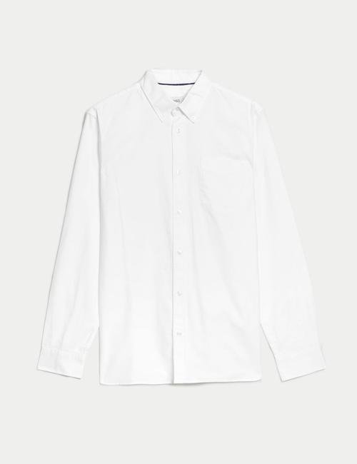 Beyaz Regular Fit Uzun Kollu Oxford Gömlek