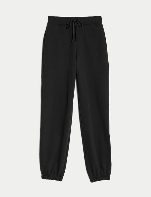 Siyah Regular Fit Yüksek Bel Jogger Eşofman Altı