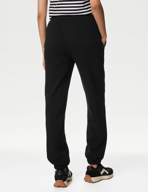 Siyah Regular Fit Yüksek Bel Jogger Eşofman Altı