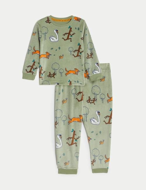 Mavi Stick Man™ Uzun Kollu Kadife Pijama Takımı (1-8 Yaş)