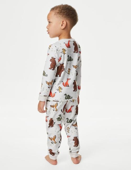 Krem The Gruffalo™ Uzun Kollu Kadife Pijama Takımı (1-8 Yaş)