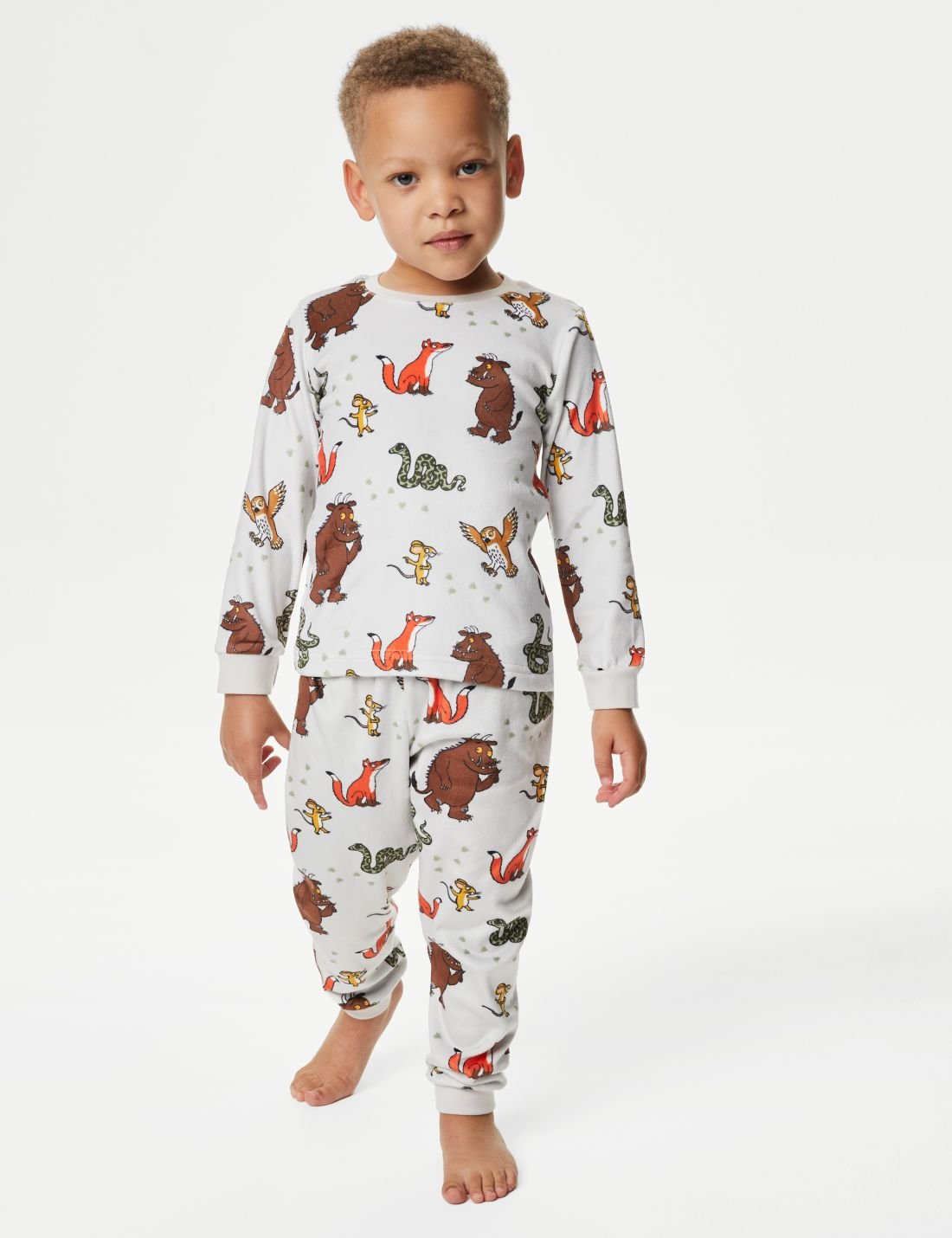 The Gruffalo™ Uzun Kollu Kadife Pijama Takımı (1-8 Yaş)