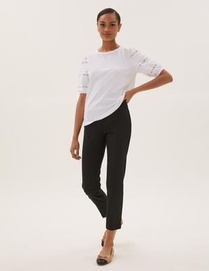 Slim Fit Ankle Grazer Pantolon