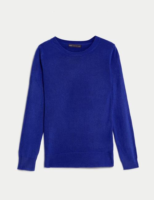 Elektrik Mavisi Supersoft Yuvarlak Yaka Kazak
