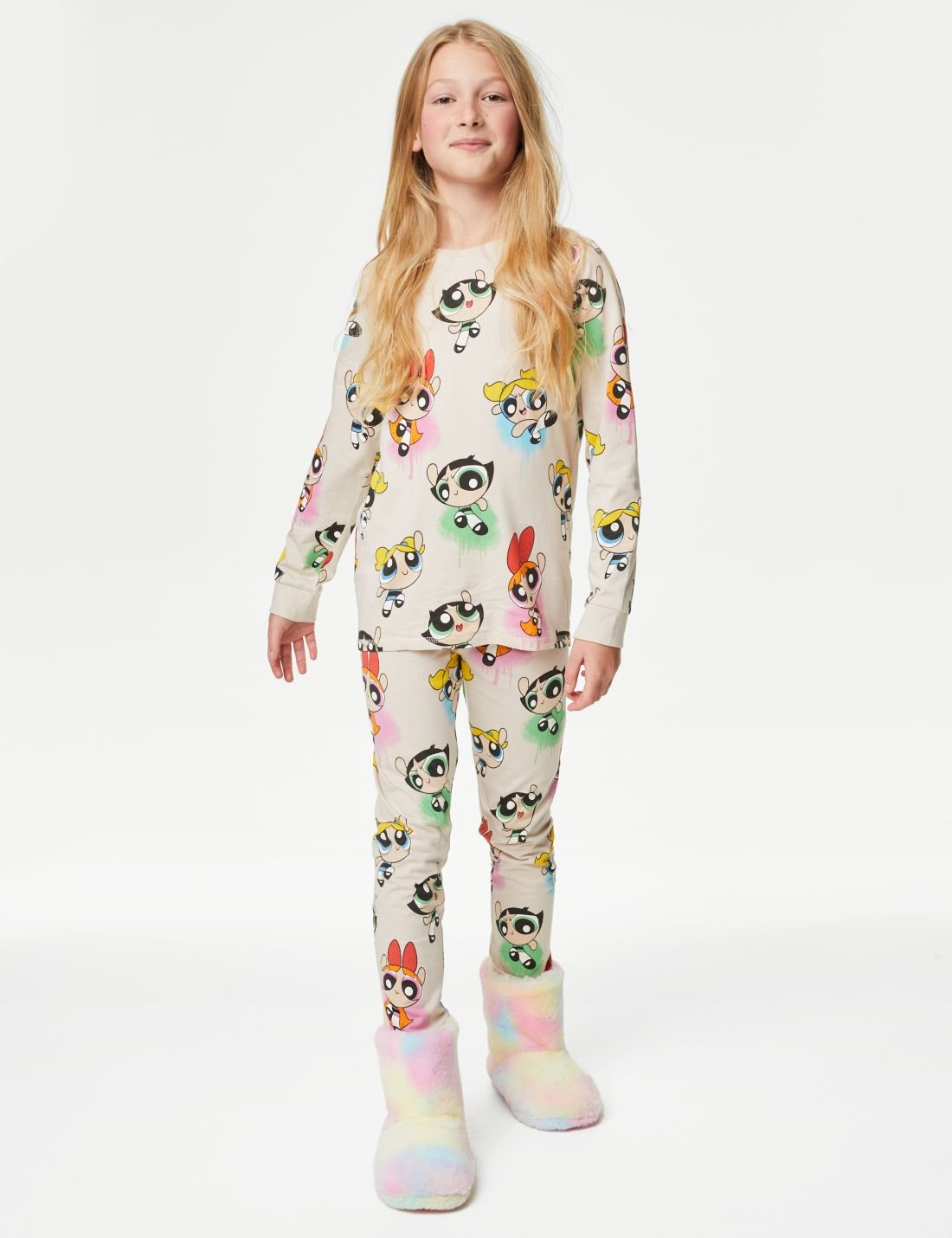 Saf Pamuklu Powerpuff Girls™ Pijama Takımı (6-16 Yaş)