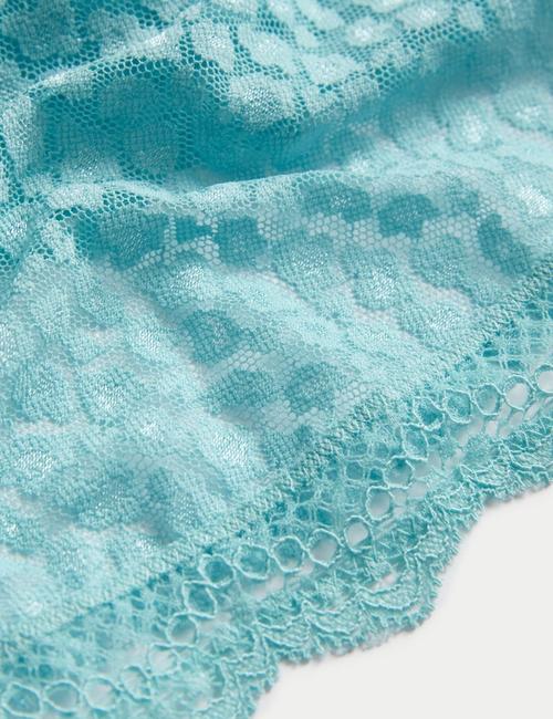 Turkuaz Mix 3'lü Dantel Detaylı Bikini Külot Seti