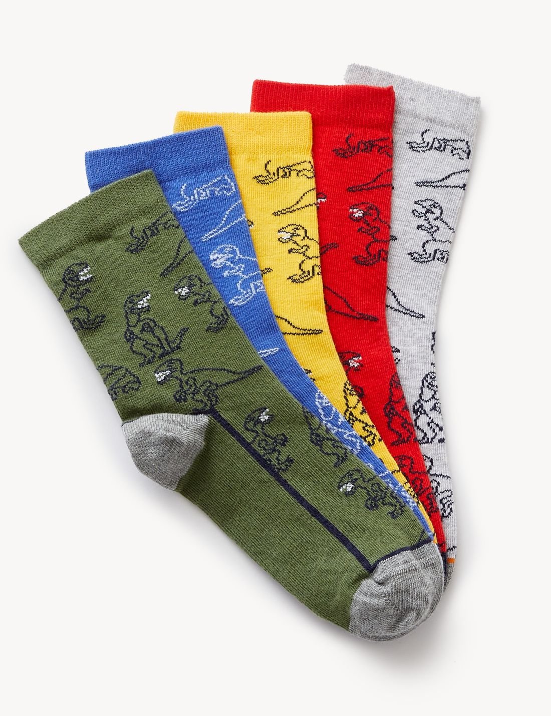 5'li Dinozor Desenli Çorap Seti