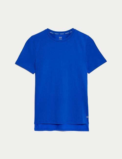 Mavi File Detaylı Kısa Kollu T-Shirt