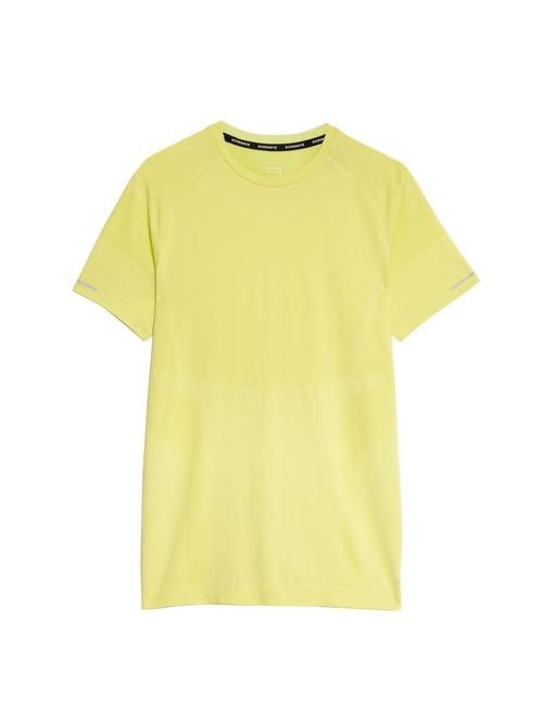 Sarı Kısa Kollu Dikişsiz T-Shirt