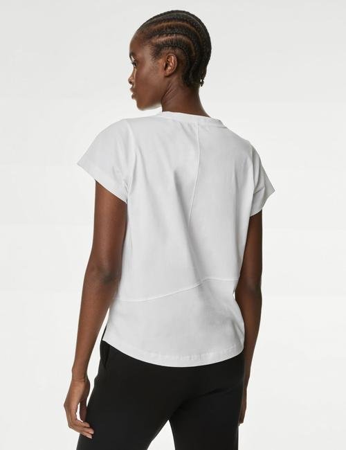Beyaz Saf Pamuklu Kısa Kollu T-Shirt