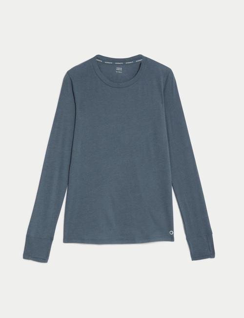 Lacivert Merinotec™ Uzun Kollu T-Shirt