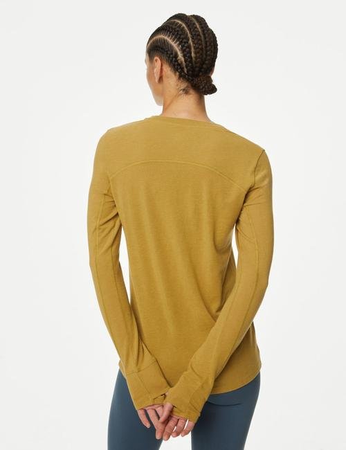 Sarı Merinotec™ Uzun Kollu T-Shirt