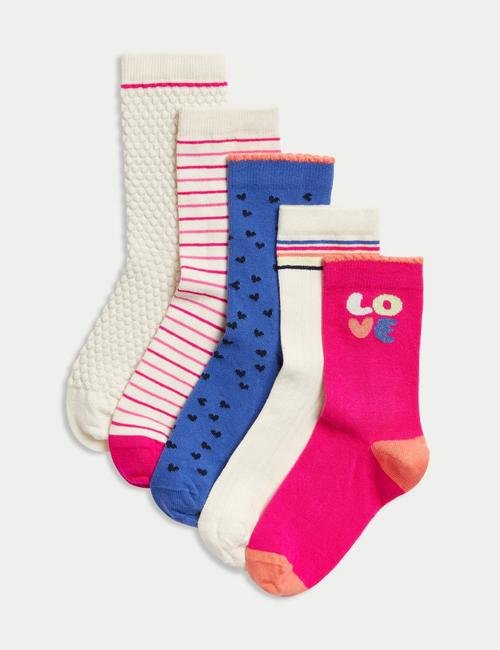 Multi Renk 5'li Desenli Çorap