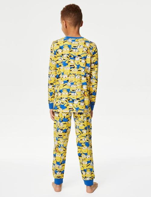 Sarı Saf Pamuklu Minions™ Pijama Takımı (3-16 Yaş)