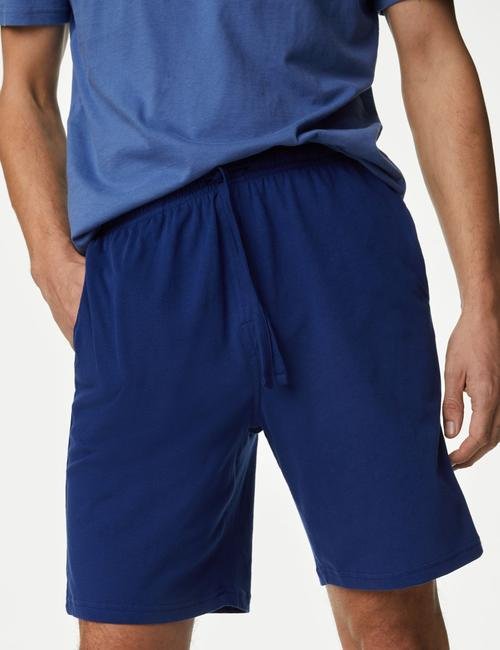 Mavi 2'li Örme Pijama Altı Seti