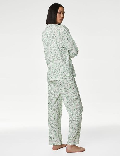 Yeşil Cool Comfort™ Uzun Kollu Pijama Takımı